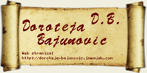 Doroteja Bajunović vizit kartica